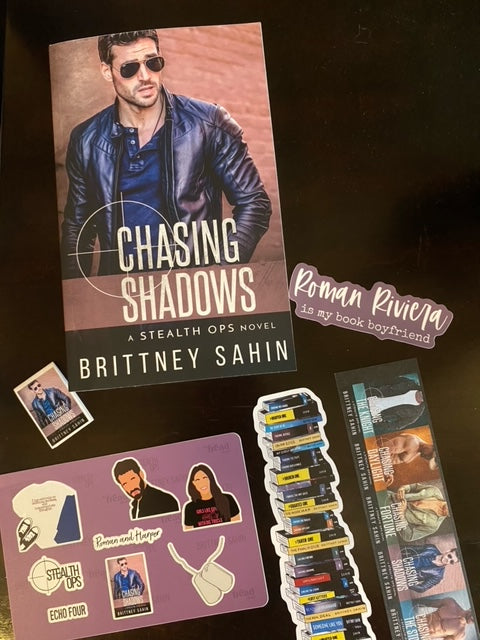 Chasing Shadows signed by Brittney with a bookplate by Joseph